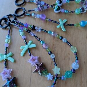 Colorful Star and Bow Keychain